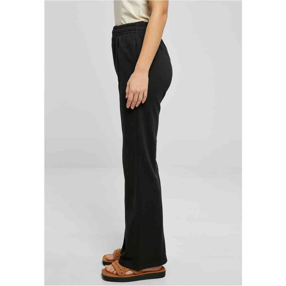 Urban Classics - Pin Tuck Terry Flared broek - Zwart
